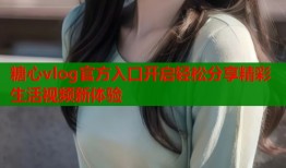 糖心vlog官方入口开启轻松分享精彩生活视频新体验
